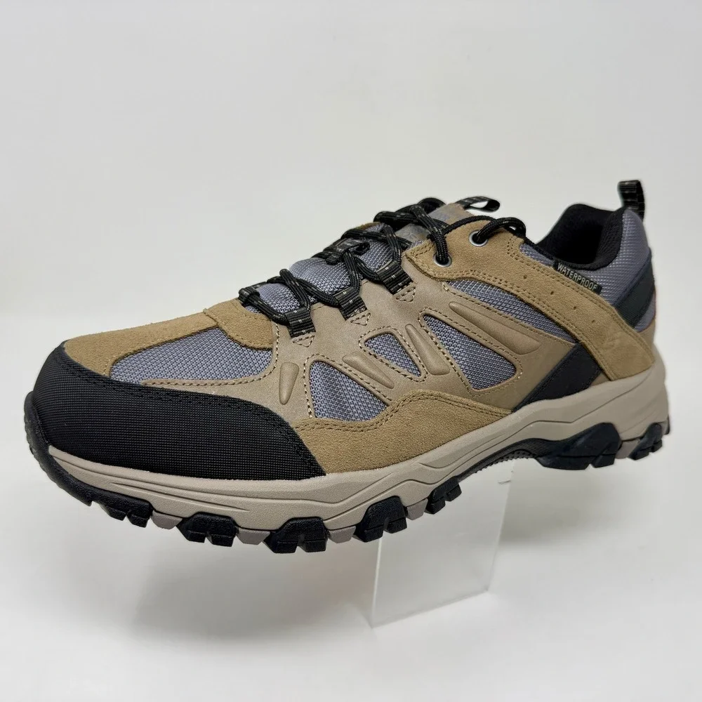 Skechers Waterproof Relaxed Fit Tan Selmen Enago Trail Shoes- Men's 13 Tan Black